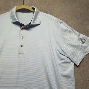 Greysön Men's Striped Performance Polo XL Country Club Logo Golf Shirt
